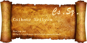 Csikesz Szilvia névjegykártya