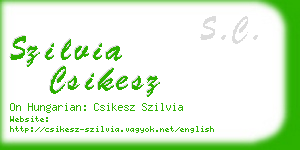 szilvia csikesz business card
